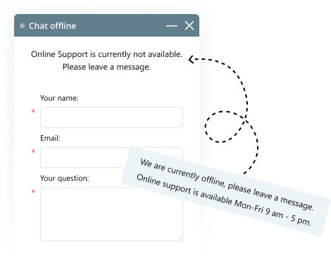 Offline form message